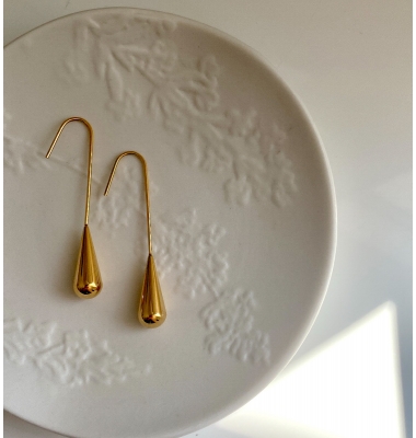 Rain Drop 18K Gold Plated Earrings 