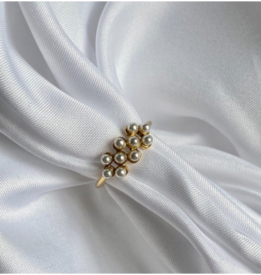 Amani pearl adjustable ring 