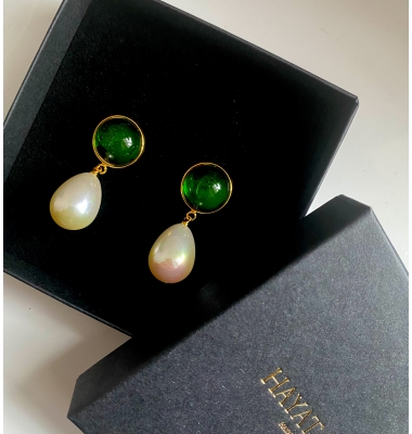 Ciella emerald drop earrings 