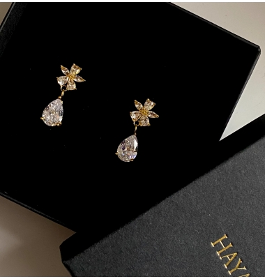 Ciara crystal drop mini earrings 