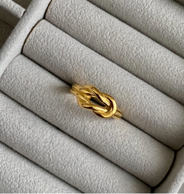 Gabbe 18k gold plated knot ring 